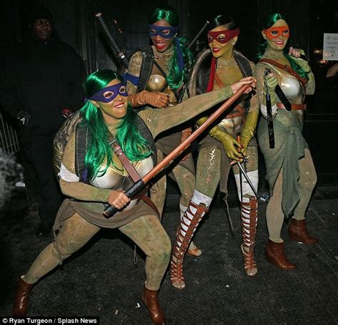 Rihanna Dons Teenage Mutant Ninja Turtle Costume While Partying With