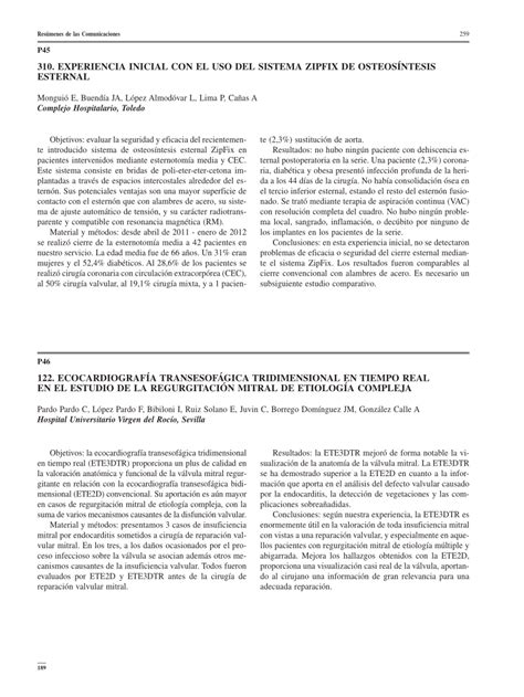 PDF P46 122 Ecocardiografía transesofágica tridimensional en tiempo