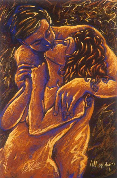 Los Amantes The Lovers Painting By Arturo Vilmenay Fine Art America