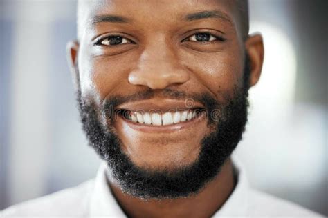 Portrait Of Black Man Smile For Teeth Whitening Results Dental Medical