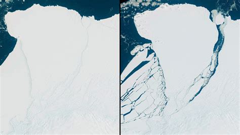 Brunt Ice Shelf Iceberg Roughly The Size Of London Breaks Off In