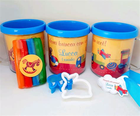 Lembrancinha Brinquedos Caneca Kit Massinha Elo