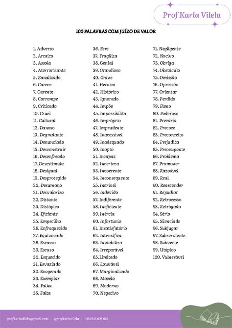 Palavras Com Juízo De Valor