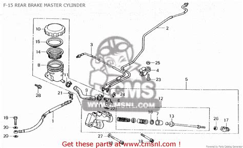 Honda Gl D Goldwing G F Rear Brake Master Cylinder Buy F