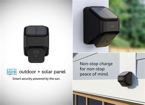 Amazon Blink Outdoor Add On Camera Solar Panel Charging Mount Black