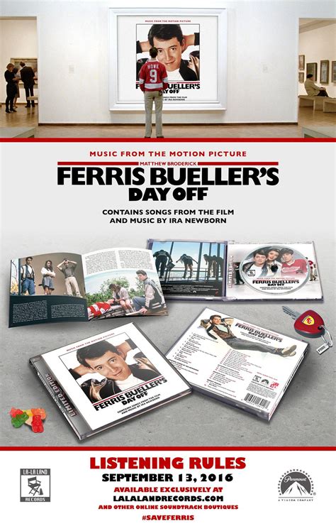 Ferris Buellers Day Off Finally Getting An Official Soundtrack Release Tracklist