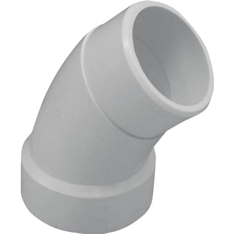 CANPLAS 192406 Sanitary Street Pipe Elbow 6 In Spigot X Hub 45 Deg