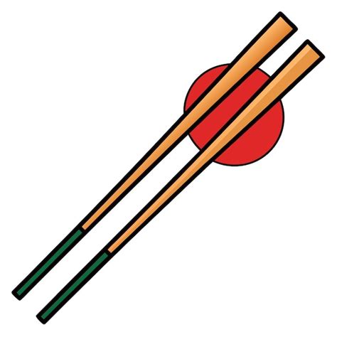 Premium Vector Japanese Chopstick Clipart Cartoon Style Vector