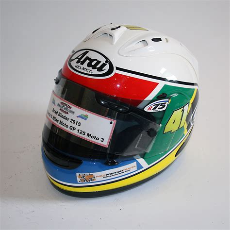 Bonhams Cars : Brad Binder A signed full-face helmet by Arai, 2015