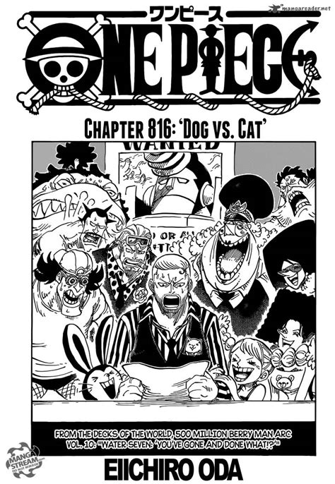 One Piece Chapter 816 One Piece Manga