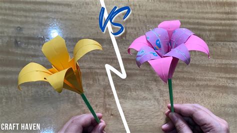 Origami Lily Flower Step By Step Easy Tutorial For Beginners Lily How To Make Paper Lily