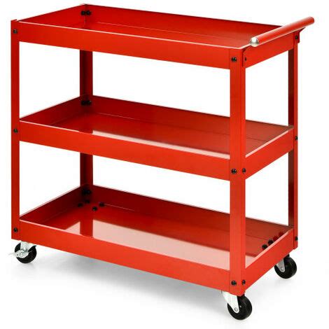 3 Tier Tool Trolley Utility Cart Heavy Duty Service Cart