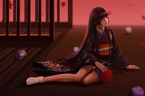 Anime jigoku shōjo niña kimono ai enma Fondo de pantalla HD