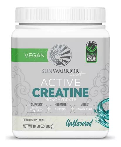 Creatina Sunwarrior Monohidratada 300 G Vegana Sport Envío gratis