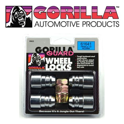 24pc Gorilla Guard Chrome Wheel Locks Lug Nuts Combo 14mmx1 50 Bulge