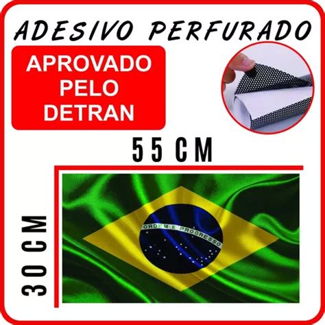 Kit Bandeiras Brasil Adesivo Perfurado Para Carro Patriota Mercadolivre