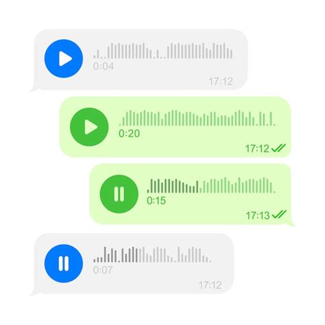 Premium Vector Set Voice Message Icon With Sound Wave Message Bubble