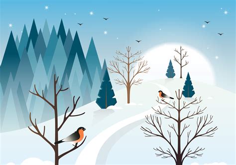 Vector Winter Landscape illustration 268210 Vector Art at Vecteezy