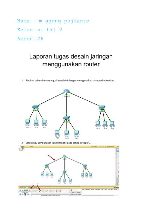 Laporan Tugas Desain Jaringan Menggunakan Router M Agung Pujianto