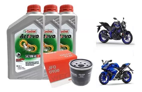 Kit Service Yamaha Mt 03 07 R3 Filtro Aceite Semi 10w40