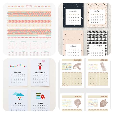 Cositas Bonitas Para Blogs ¡imprimibles Gratis Calendarios Del Año 2014