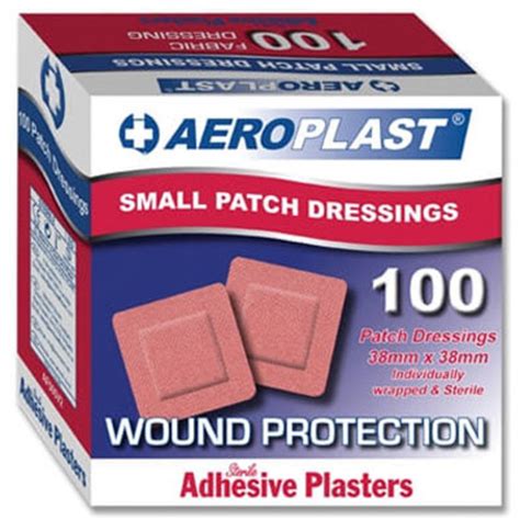 Aeroplast Premium Square Fabric Plasters 38mm X 38mm 100 Per Box First Aid 4 You