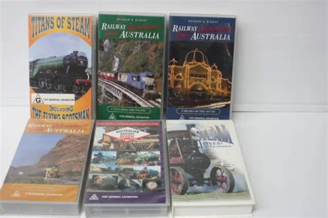 Steam Trains Vhs Tapes Cassettes Bulk Lot X 6 Australian Railways Lot1