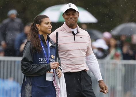 Tiger Woods’ Daughter Sam Serves as His Caddie For 1st Time