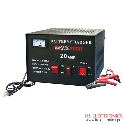 Cargador De Bateria 12v～24v 20amp Voltech Df 1774 Ir Electronics