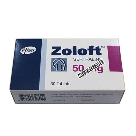 Sertraline Zoloft 50 Mg 30 Tabletsbox Medtide Drugstore