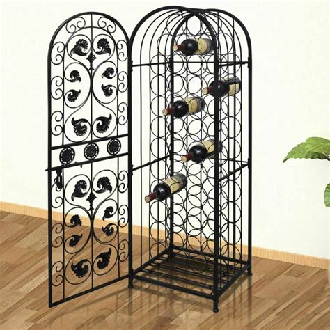 Metal Floor Standing Wine Rack Affordable Modern Design Furniture And