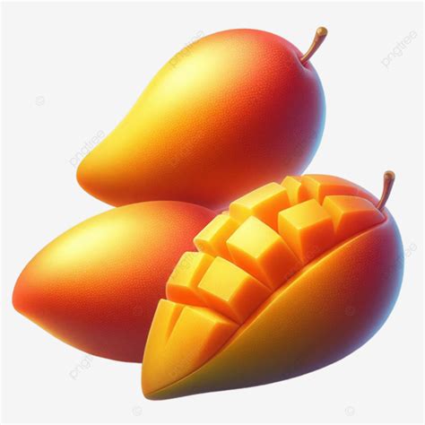 Tropical Mango Fruit Image On White Background Tropical Mango Fruit Image On White Tropical