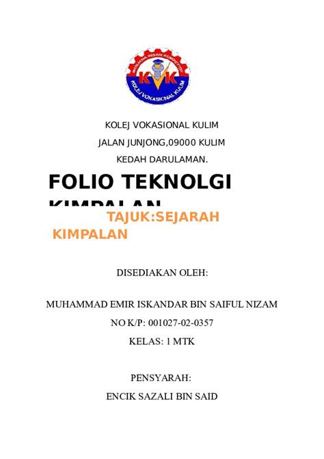 Contoh Penutup Folio Kimpalan Fb List Txt At Master T0r3tt0 Fb Github