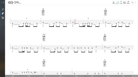 Radiohead Creep Bass Tab Play Along Youtube