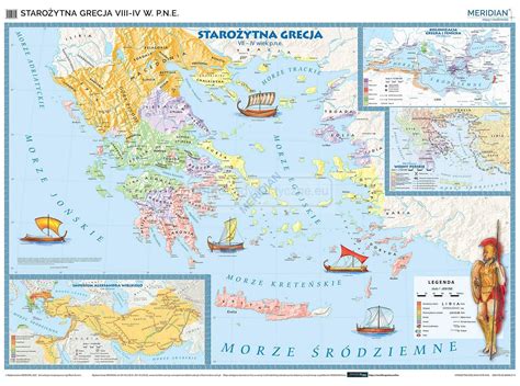 Staro Ytna Grecja Viii Iv W P N E Mapa Cienna Historyczna