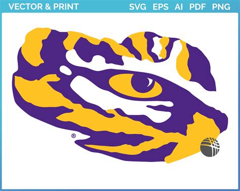 LSU Tigers - Secondary Logo (2014) - College Sports Vector SVG Logo in 5 formats