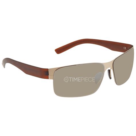 Porsche Design Brown Gradient Rectangular Mens Sunglasses P8573 C 63