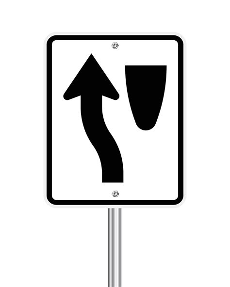 Keep Left Traffic Sign On White 46263688 Vector Art At Vecteezy