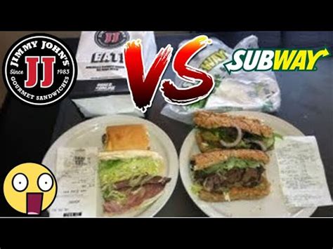 Jimmy John S VS Subway Sandwich Battle Review Battle Of The Roast