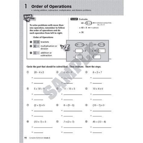 Grade 6 Complete Math Smart New Edition Plus Online Resources