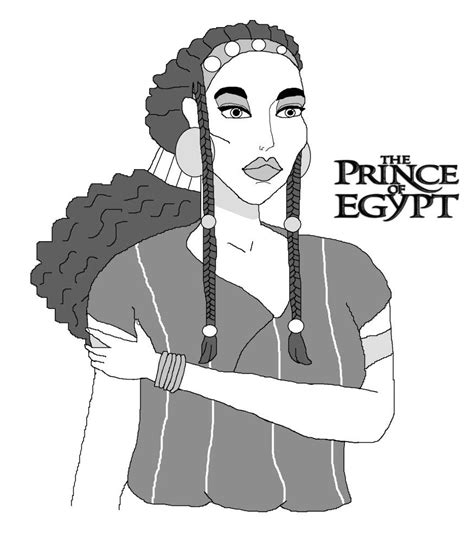 A concept art drawing of Tzipporah from THE PRINCE OF EGYPT ...