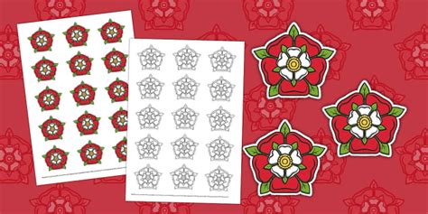 Tudor Rose Cut Outs Profesor Hizo Twinkl