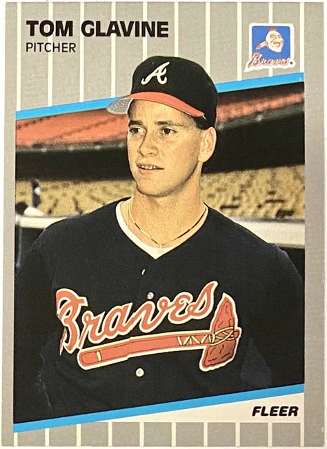 Tom Glavine Fleer Atlanta Braves Baseball Card Hof Kbk Sports