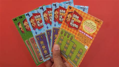 The Price Is JUST RIGHT 5 Lottery Ticket 30 Mass Lottery Scratch