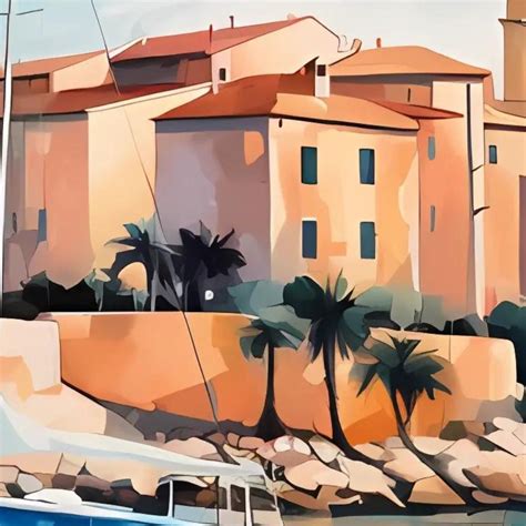 One Piece Poster French Riviera Wall Art Poster Home Decor Sea Boats