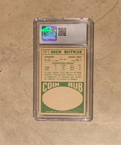 Dick Butkus Topps Chicago Bears Graded Csg Vg Ex Ebay