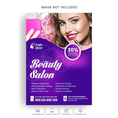 Conception De Modèle Coloré De Flyer Et Affiche De Spa De Salon De