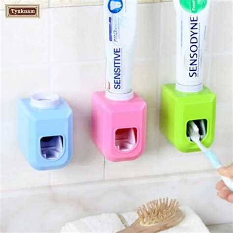 Dispensador automático de pasta de dientes exprimidor montaje en pared