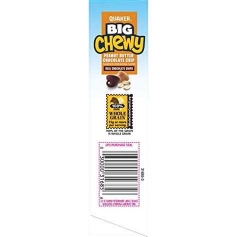 Quaker Big Chewy Chocolate Chip Granola Bar Peanut Butter 1 48 Oz 5