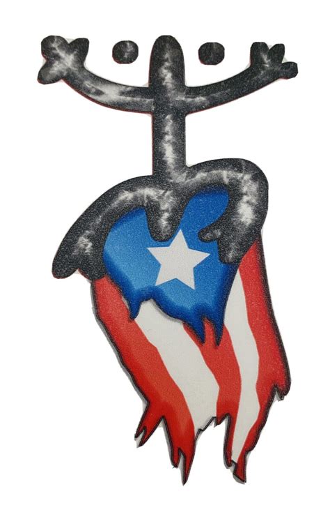 Puerto Rico Coqui Taino With PR Boricua Flag Decal Sticker Easy To